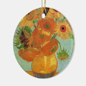 Vase met twaalf zonnebloemen, Vincent van Gogh. Keramisch Ornament (Links)
