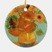 Vase met twaalf zonnebloemen, Vincent van Gogh. Keramisch Ornament (Achterkant)