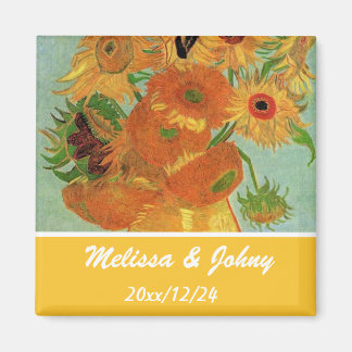 Vase met twaalf zonnebloemen, Vincent van Gogh Magneet