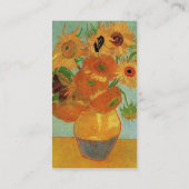 Vase met twaalf zonnebloemen, Vincent van Gogh. Visitekaartje (Achterkant)