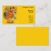 Vase met twaalf zonnebloemen, Vincent van Gogh Visitekaartje (Voorkant / Achterkant)