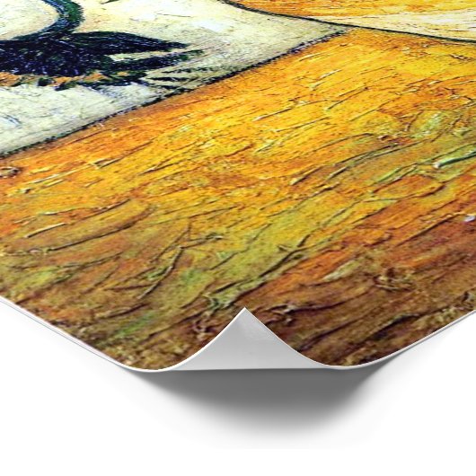 Vase met vijftien zonnebloemen door Vincent van Go Poster (Hoek)