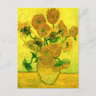 Vase met vijftien zonnebloemen Van Gogh Fine Art Briefkaart
