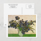 Vase met Violet Irises Van Gogh Fine Art Briefkaart (Voorkant / Achterkant)