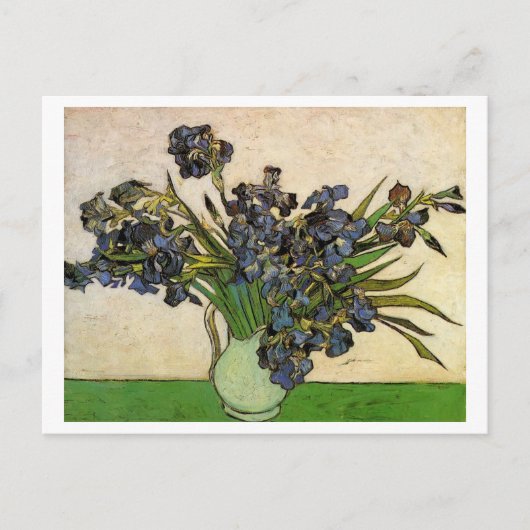 Vase met Violet Irises Van Gogh Fine Art Briefkaart (Voorkant)