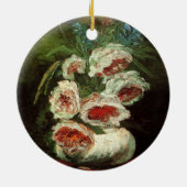 Vase met volken door Vincent van Gogh Keramisch Ornament (Achterkant)