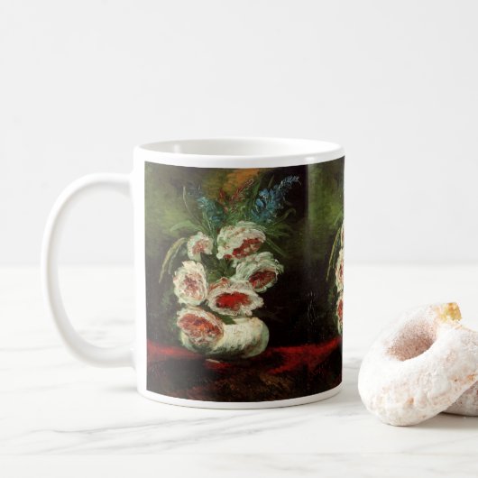 Vase met volken door Vincent van Gogh Koffiemok (Met donut)