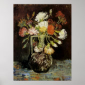 Vase met witte anjers door Vincent van Gogh Poster (Voorkant)