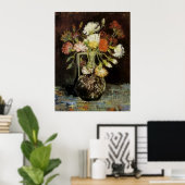 Vase met witte anjers door Vincent van Gogh Poster (Thuiskantoor)