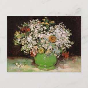 Vase met Zinnia Flowers door Vincent van Gogh Briefkaart