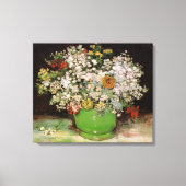 Vase met Zinnia Flowers door Vincent van Gogh Canvas Afdruk (Voorkant)