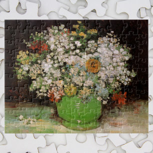 Vase met Zinnia Flowers door Vincent van Gogh Legpuzzel