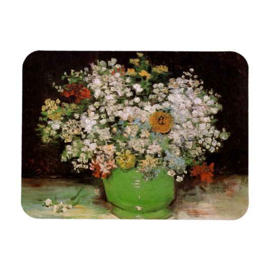 Vase met Zinnia Flowers door Vincent van Gogh Magneet (Horizontaal)