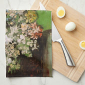 Vase met Zinnia Flowers door Vincent van Gogh Theedoek (Quarter Fold)