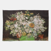 Vase met Zinnia Flowers door Vincent van Gogh Theedoek (Horizontaal)