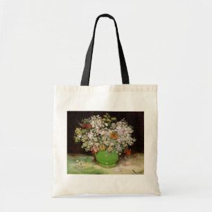 Vase met Zinnia Flowers door Vincent van Gogh Tote Bag