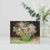 Vase met Zinnias en andere bloemen door Van Gogh Briefkaart (Staand voorkant)