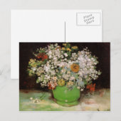 Vase met Zinnias en andere bloemen door Van Gogh Briefkaart (Voorkant / Achterkant)