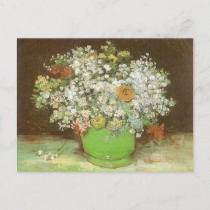 Vase met Zinnias en Flowers door Vincent van Gogh Briefkaart