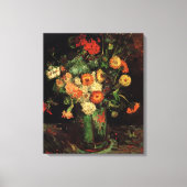 Vase met Zinnias en Geraniums, Vincent van Gogh Canvas Afdruk (Voorkant)