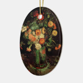 Vase met Zinnias en Geraniums, Vincent van Gogh Keramisch Ornament (Links)