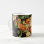 Vase met Zinnias en Geraniums, Vincent van Gogh Koffiemok (Voorkant links)