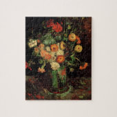 Vase met Zinnias en Geraniums, Vincent van Gogh Legpuzzel (Verticaal)