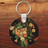 Vase met Zinnias en Geraniums, Vincent van Gogh Sleutelhanger (Voorkant)