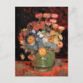 Vase met Zinnias Vincent Van Gogh Briefkaart (Voorkant)