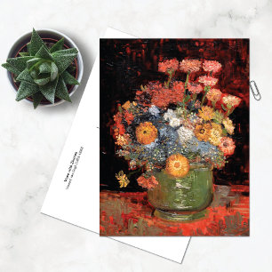 Vase met Zinnias Vincent Van Gogh Briefkaart