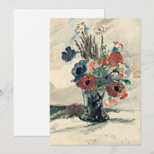 Vase mit Blumen | Lovis Corinth (Voorkant / Achterkant)