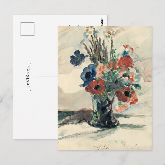 Vase mit Blumen | Lovis Corinth Briefkaart (Voorkant / Achterkant)