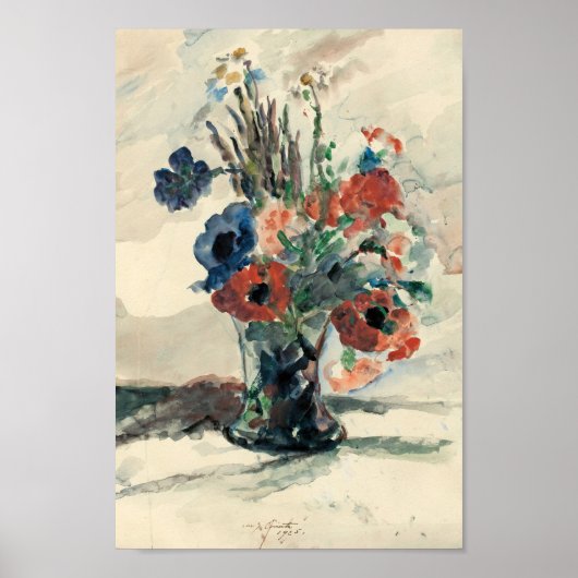 Vase mit Blumen | Lovis Corinth Poster (Voorkant)