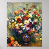 Vase of Chrysanthemums Fine Art by Renoir Poster (Voorkant)