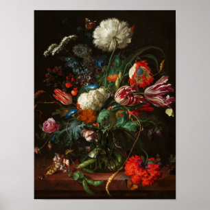 Vase of Flowers, 1660 door Jan Davidsz de Heem Poster