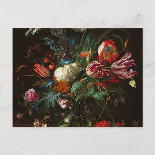 Vase of Flowers, 1660 door Jan Davidsz van Heem Briefkaart (Voorkant)