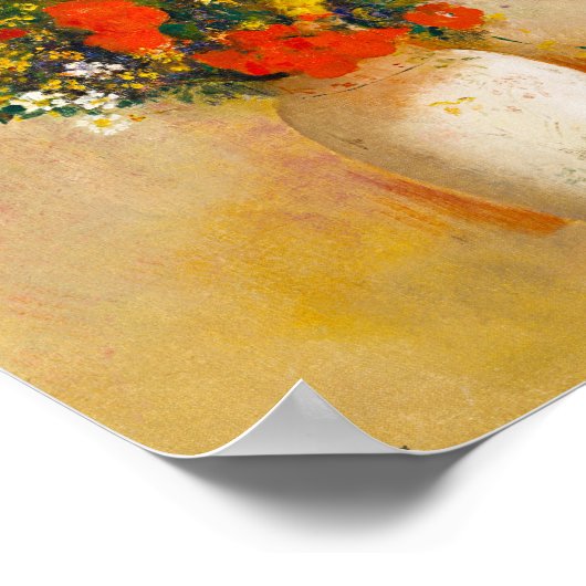  Vase of Flowers (1906) door Odilon Redon Poster (Hoek)