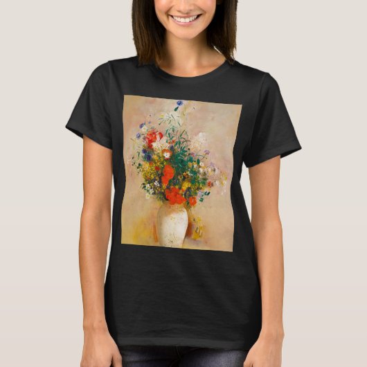  Vase of Flowers (1906) door Odilon Redon T-shirt (Voorkant)