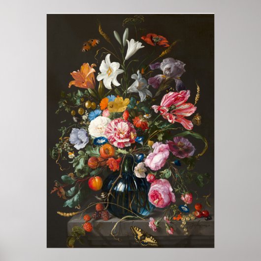 Vase of Flowers door Jan Davidsz de Heem. Poster (Voorkant)