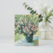 Vase of Flowers Fine Art van Claude Monet Briefkaart (Staand voorkant)