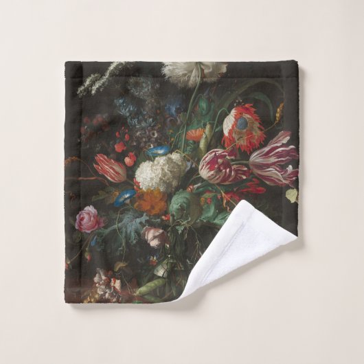 Vase of Flowers - Jan Davidsz. de Heem Bad Handdoek (Wasdoekje)