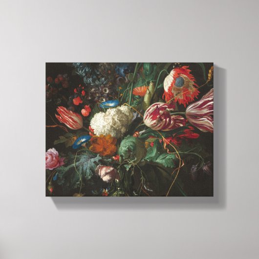 Vase of Flowers - Jan Davidsz. de Heem Canvas Afdruk (Voorkant)