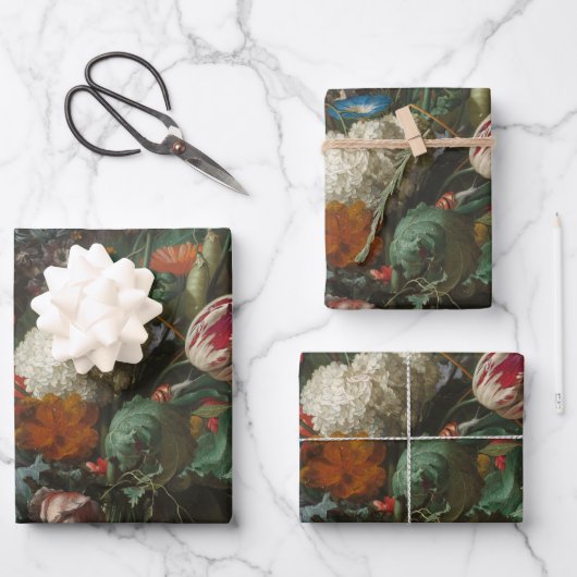 Vase of Flowers - Jan Davidsz. de Heem Inpakpapier Vel (Voorkant)