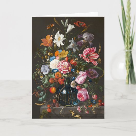 Vase of Flowers, Jan Davidsz de Heem Kaart (Voorkant)