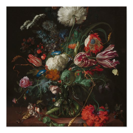 Vase of Flowers - Jan Davidsz. de Heem Perfect Poster (Voorkant)