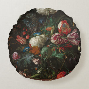 Vase of Flowers - Jan Davidsz. de Heem Rond Kussen