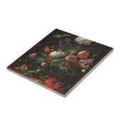 Vase of Flowers - Jan Davidsz. de Heem Tegeltje (Zijkant)