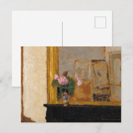 Vase of Flowers on a Mantelpiece, 1900 by Vuillard Briefkaart (Voorkant / Achterkant)