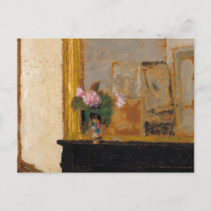 Vase of Flowers on a Mantelpiece, 1900 by Vuillard Briefkaart