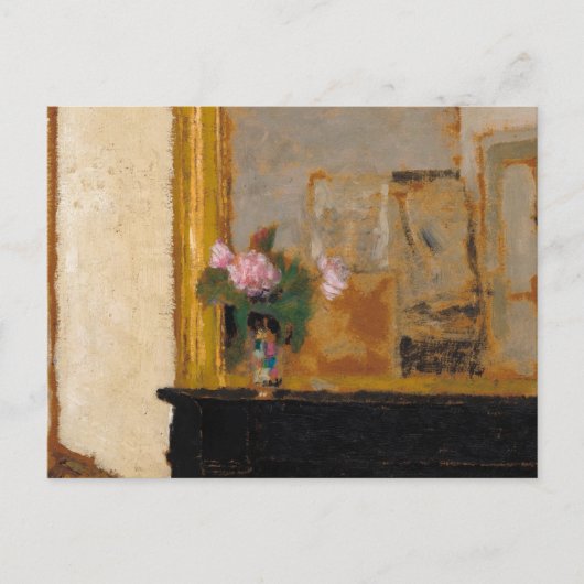 Vase of Flowers on a Mantelpiece, 1900 by Vuillard Briefkaart (Voorkant)
